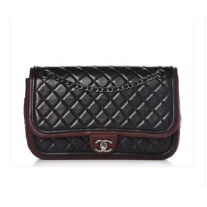CHANEL QUILTED 2 TONE FLAP BAG